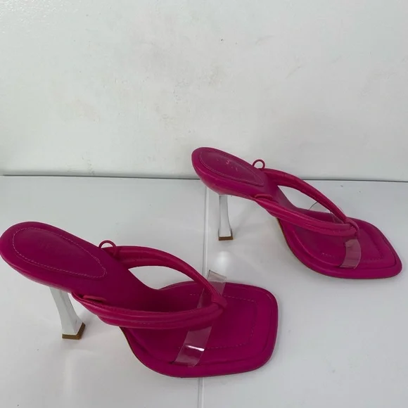 SCHUTZ Fuchsia Heeled Pink Sandals - Picture 3 of 8